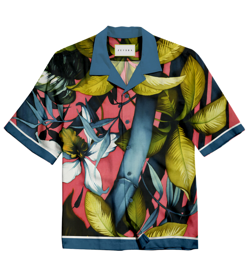 ZEYBRA PORTOFINO - BAMBOO CAMICIA IN SETA