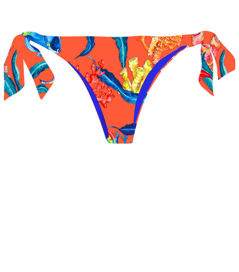ZEYBRA - REVERSIBLE BRAZILIAN BRIEFS WOMAN CORALS 