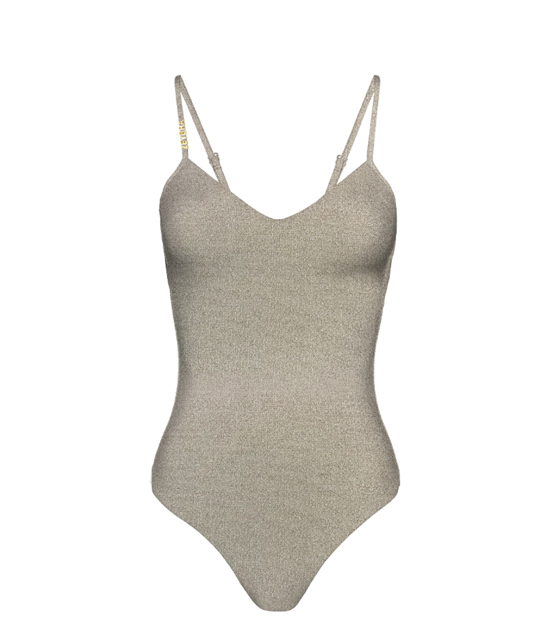 ZEYBRA - ONE PIECE SWIMSUIT WOMAN LETTERS GOLD