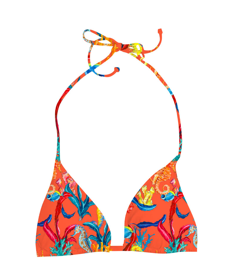 ZEYBRA - REVERSIBLE TRIANGLE BRA WOMAN CORALS 