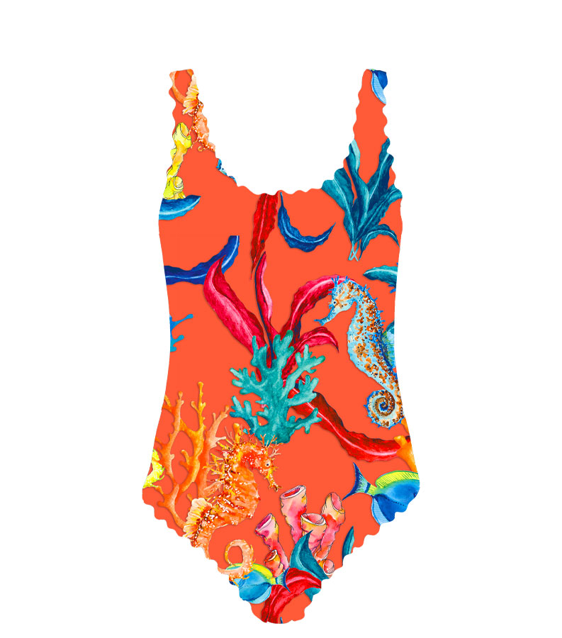 ZEYBRA - ONE PIECE SWIMSUIT GIRL CORALLI ORANGE