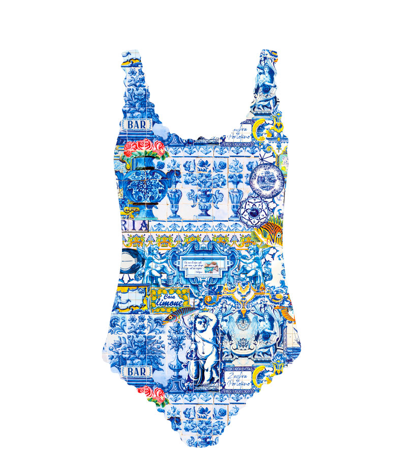 ZEYBRA - COSTUME INTERO BAMBINA CERAMICA BIANCO