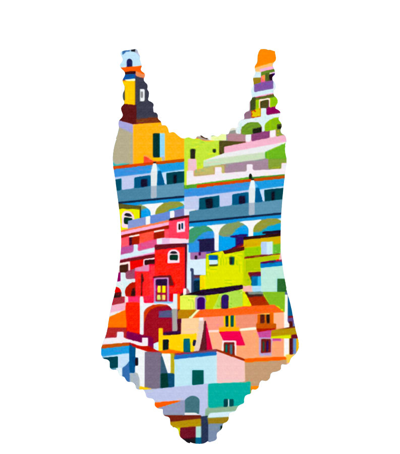 ZEYBRA - COSTUME INTERO BAMBINA AMALFI GIALLO