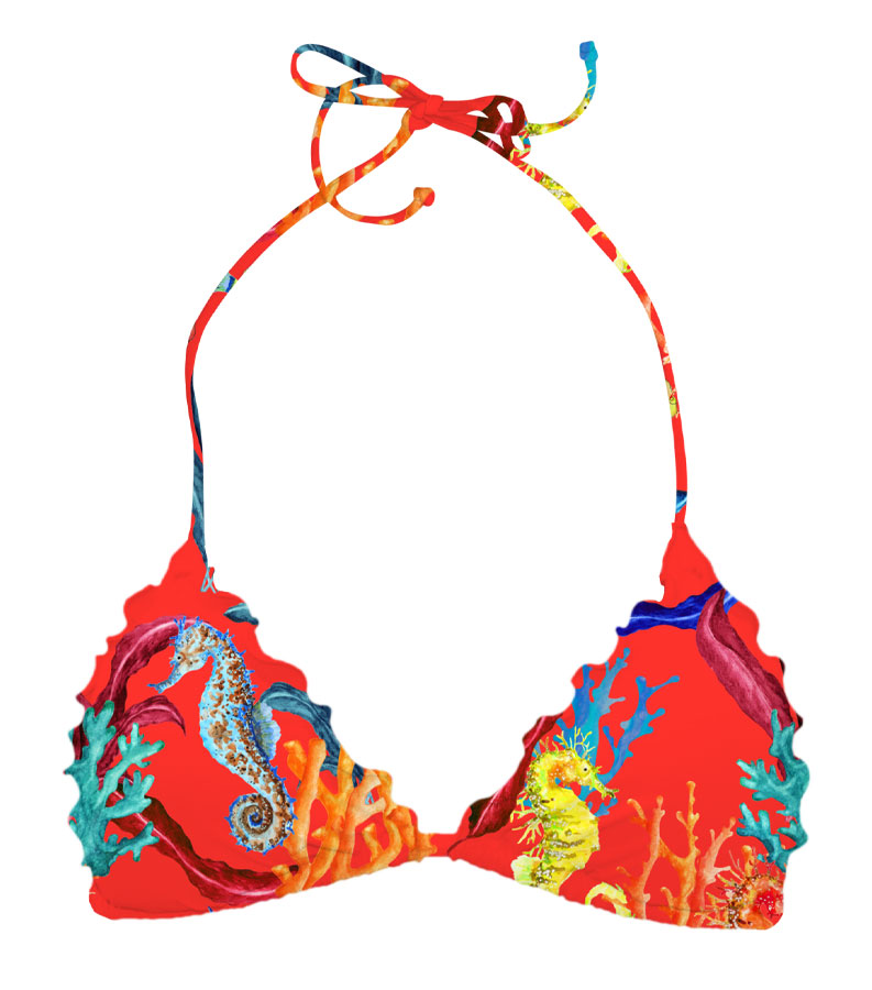 ZEYBRA - REVERSIBLE TRIANGLE BRA GIRL CORALLI ORANGE