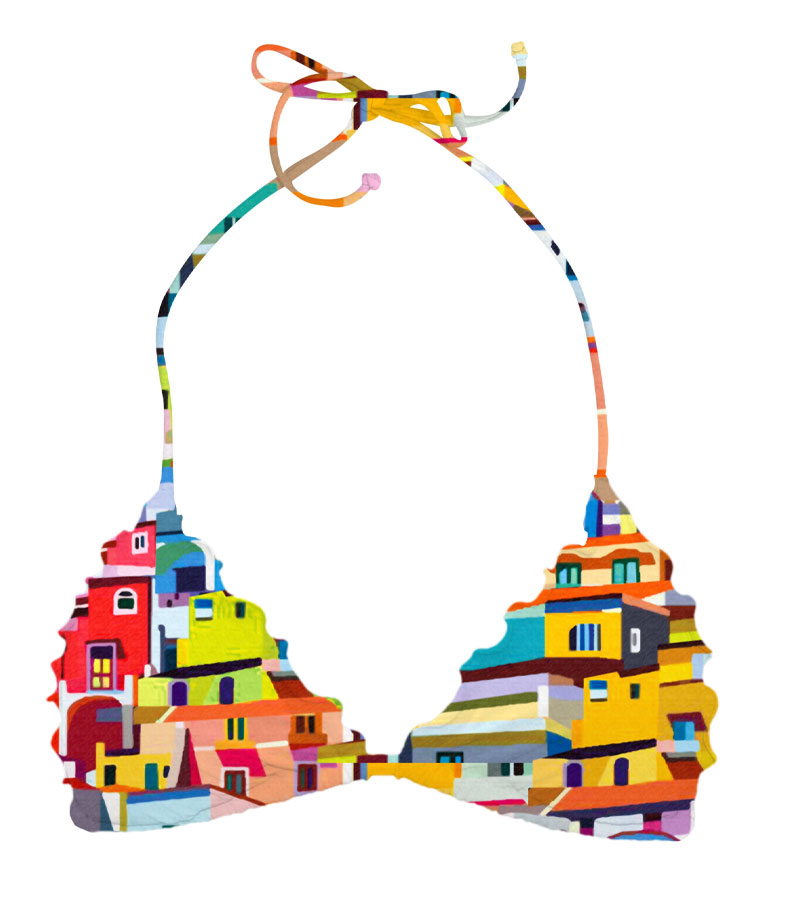 ZEYBRA - TRIANGOLO BAMBINA REVERSIBILE AMALFI GIALLO