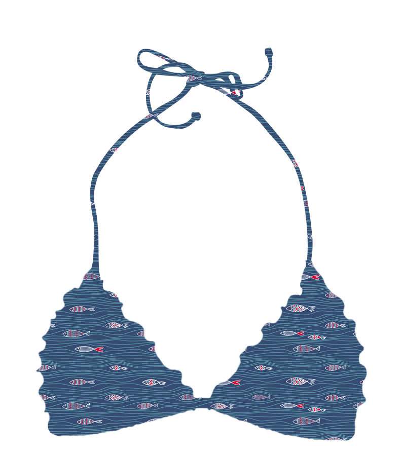 ZEYBRA - CRIMPED TRIANGLE BRA GIRL SARDINES NAZIONALE