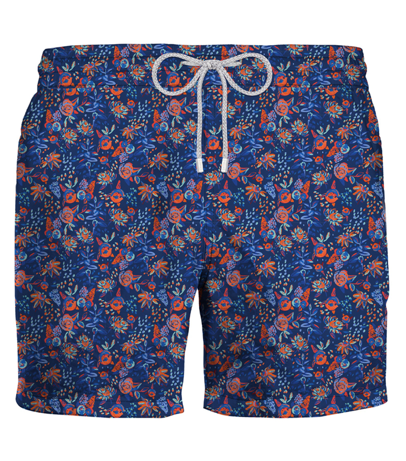 ZEYBRA - SWIM SHORT MAN FLOWERS FLUO RECYCLED