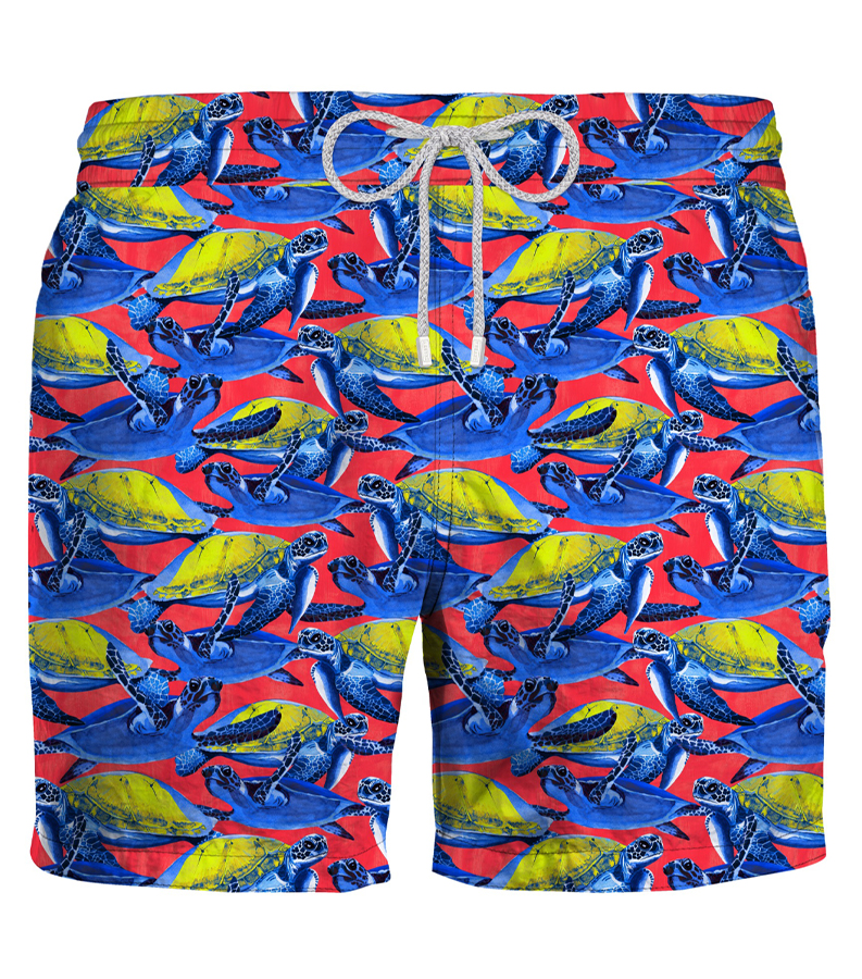 ZEYBRA - SWIM SHORT MAN TURTLES CORAL RECYCLED