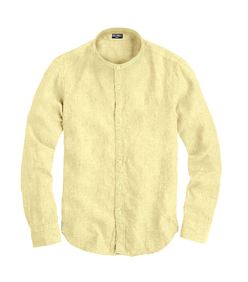 ZEYBRA - CAMICIA COREANA UOMO  YELLOW