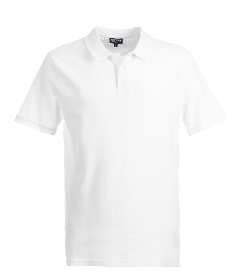 ZEYBRA - POLO UOMO COTONE BIANCO