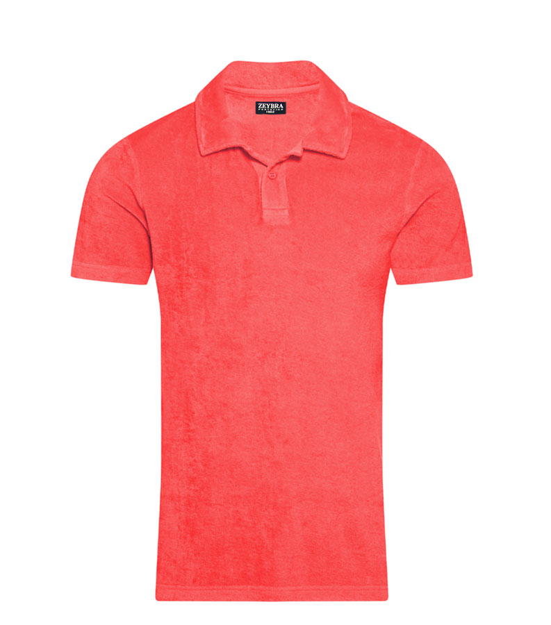 ZEYBRA - POLO UOMO SPUGNA CORAL