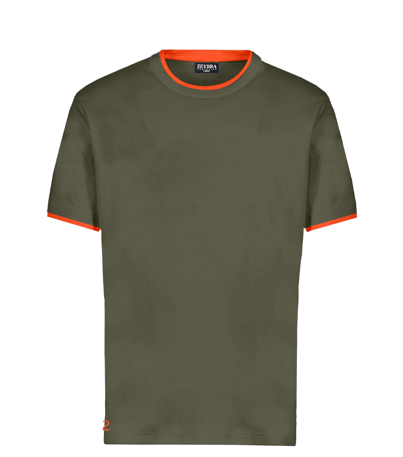 ZEYBRA - 100% COTTON DOUBLE NECK T-SHIRT