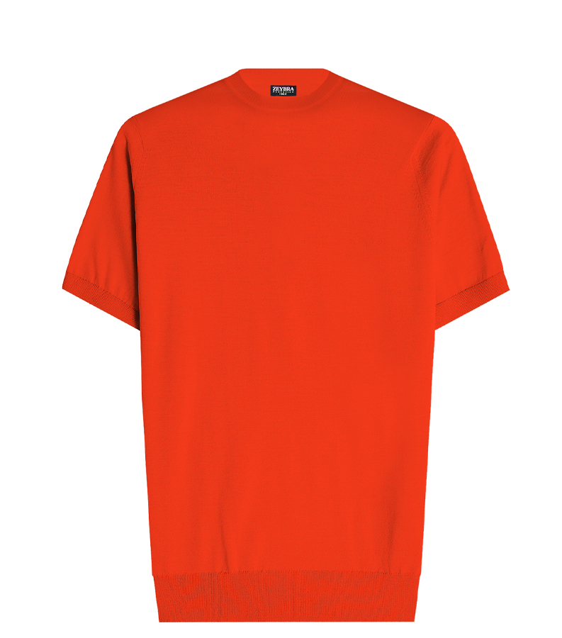 ZEYBRA - T-SHIRT UOMO 100% COTONE CRÈPE MANGO