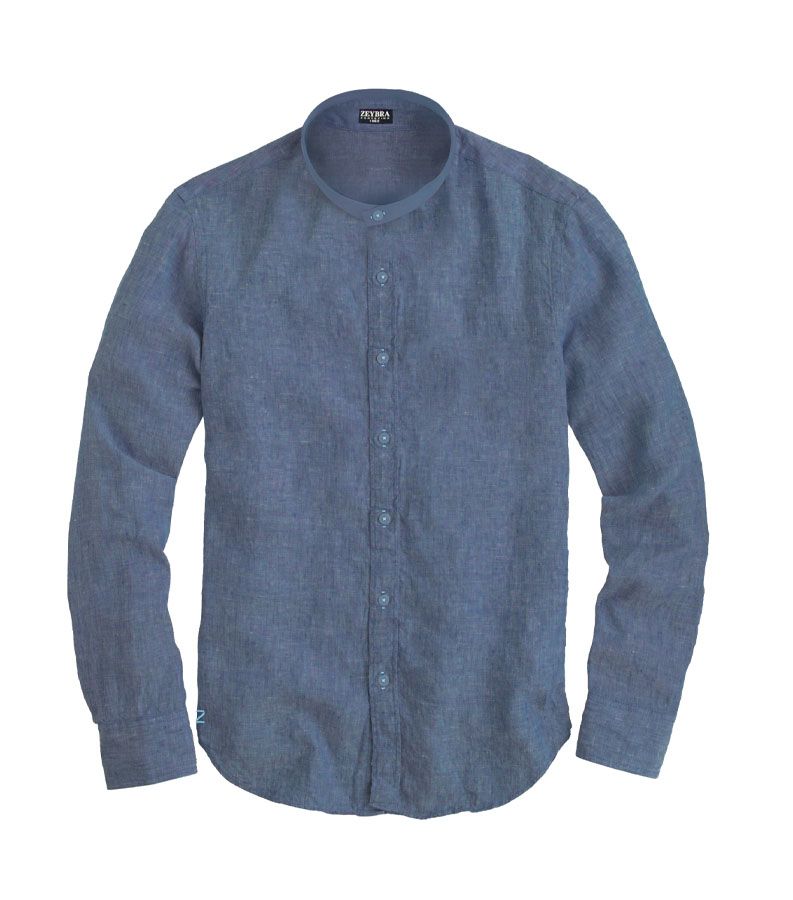 Zeybra CAMICIA COREANA UOMO DENIM