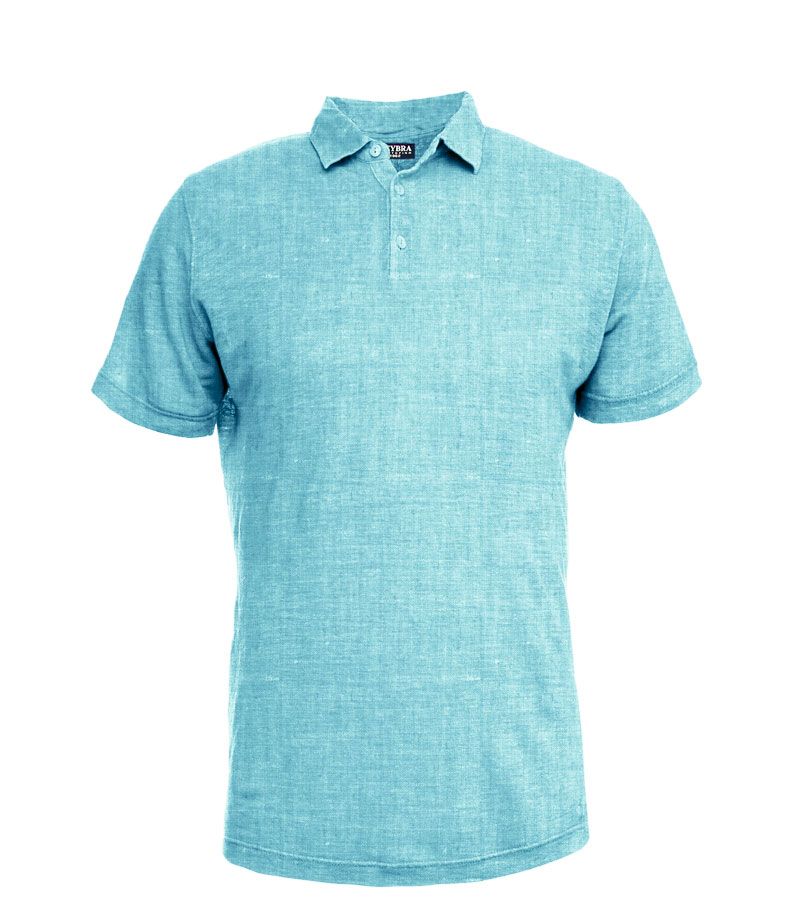 Zeybra POLO UOMO LINO ACQUA