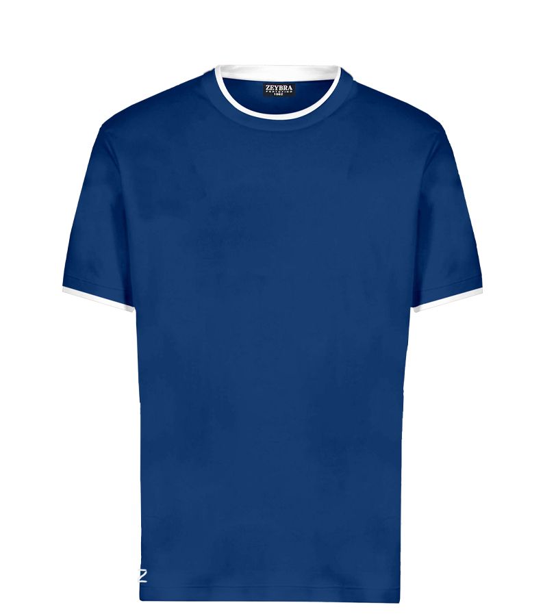 Zeybra T-SHIRT DOPPIO COLLO 100% COTONE INDIGO