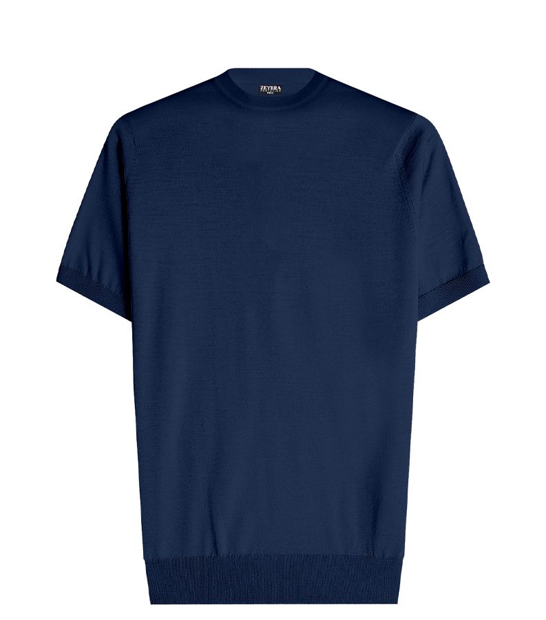 Zeybra T-SHIRT UOMO 100% COTONE CRÈPE NAVY