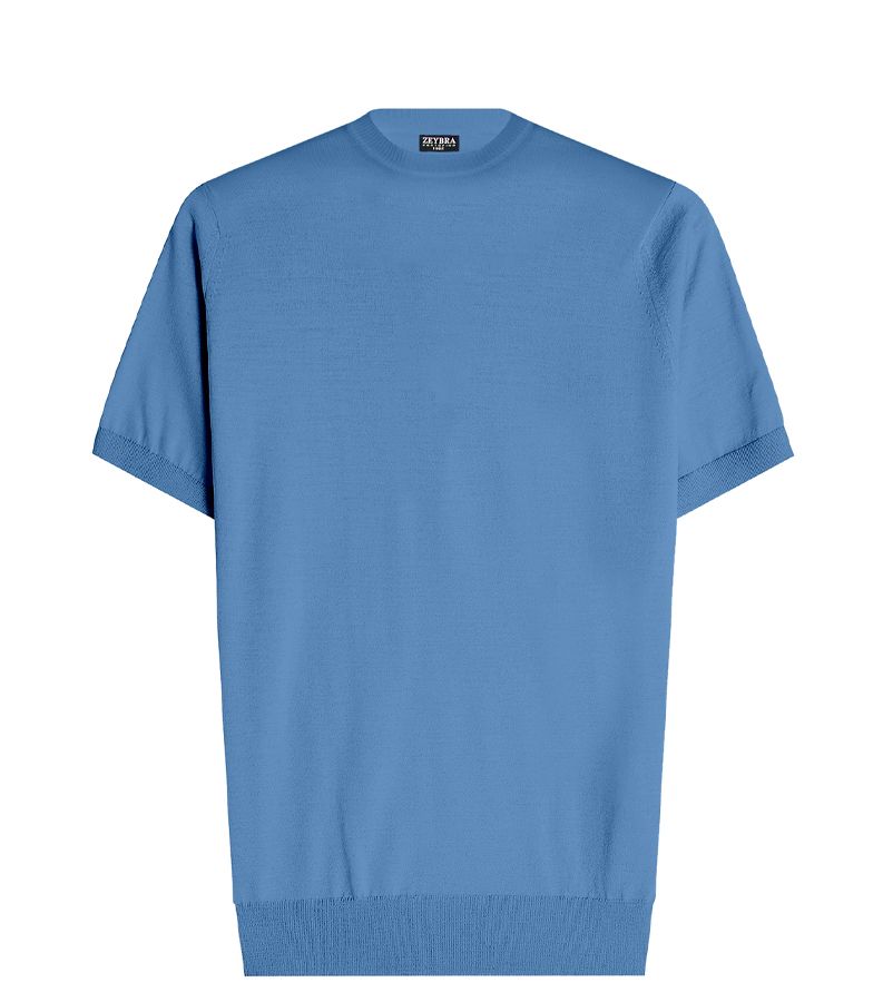 Zeybra T-SHIRT UOMO 100% COTONE CRÈPE OCEAN