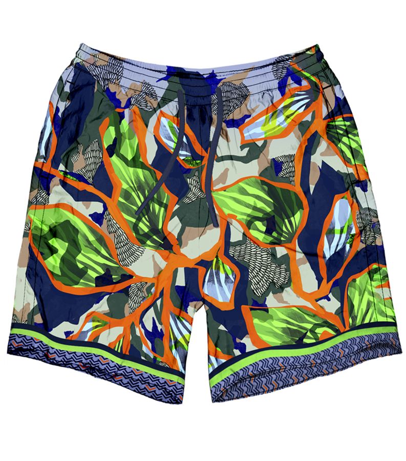 ZeybraZEYBRA PORTOFINO - PANTALONCINI JUNGLE IN SETA