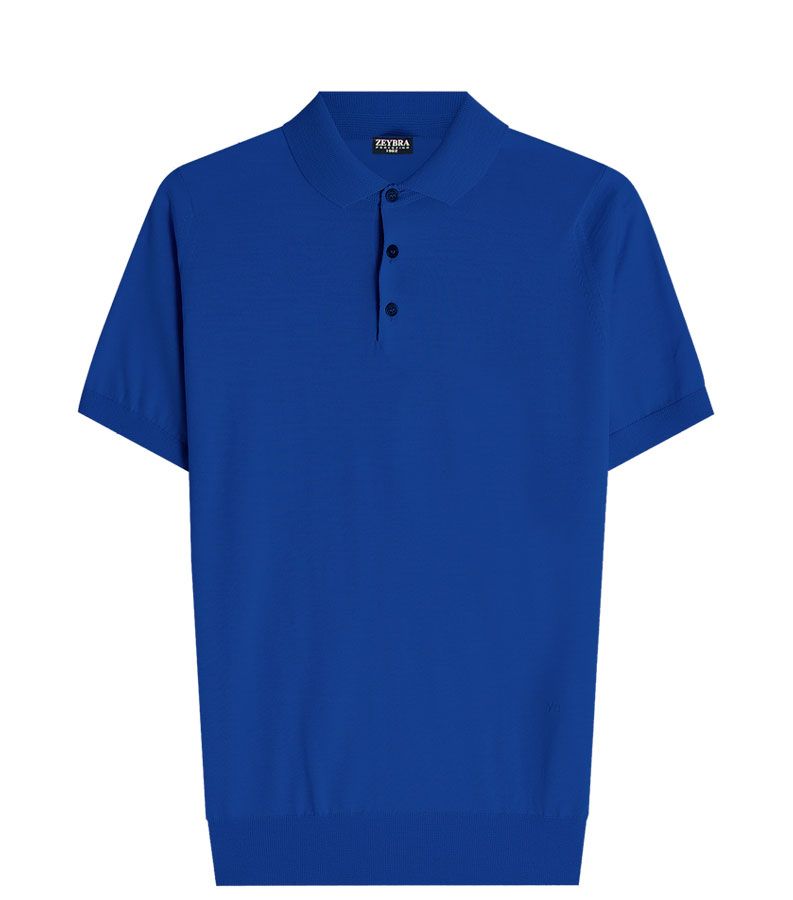 Zeybra POLO UOMO COTONE CREPE ELETTRICO