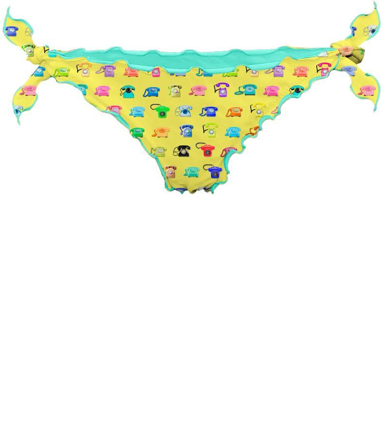 ZEYBRA - BRAZILIAN BRIEFS WOMAN PHONES CANARY