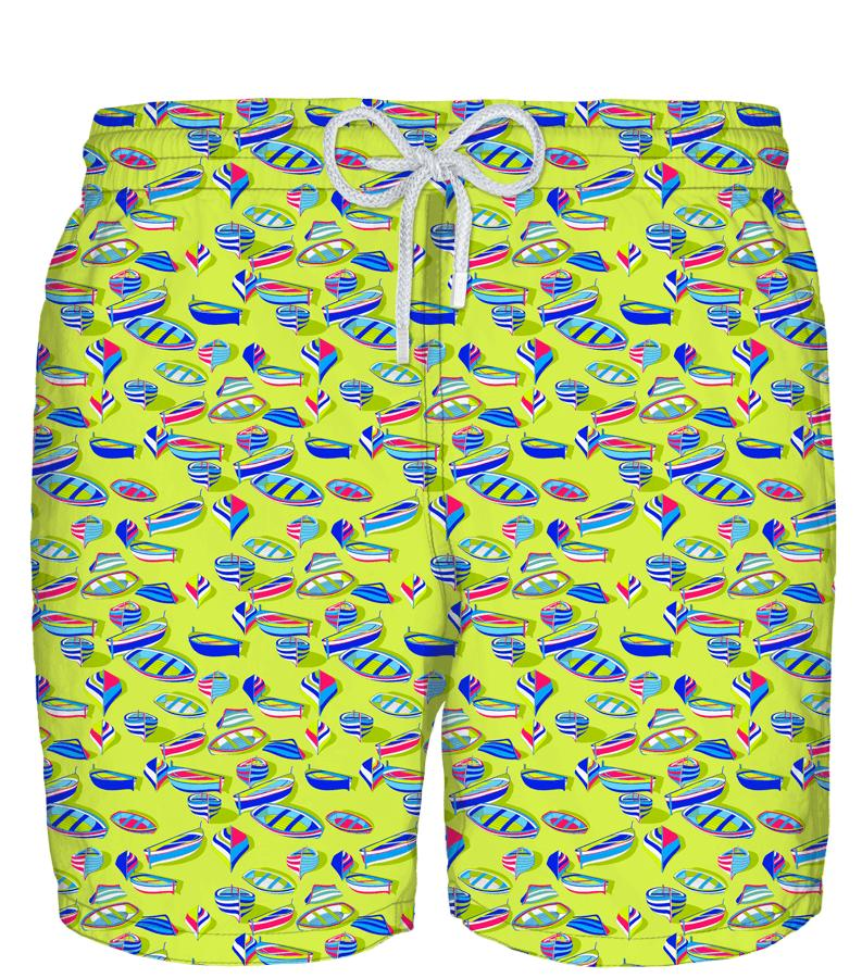 ZEYBRA - SWIM SHORT BOY BOATS LIME