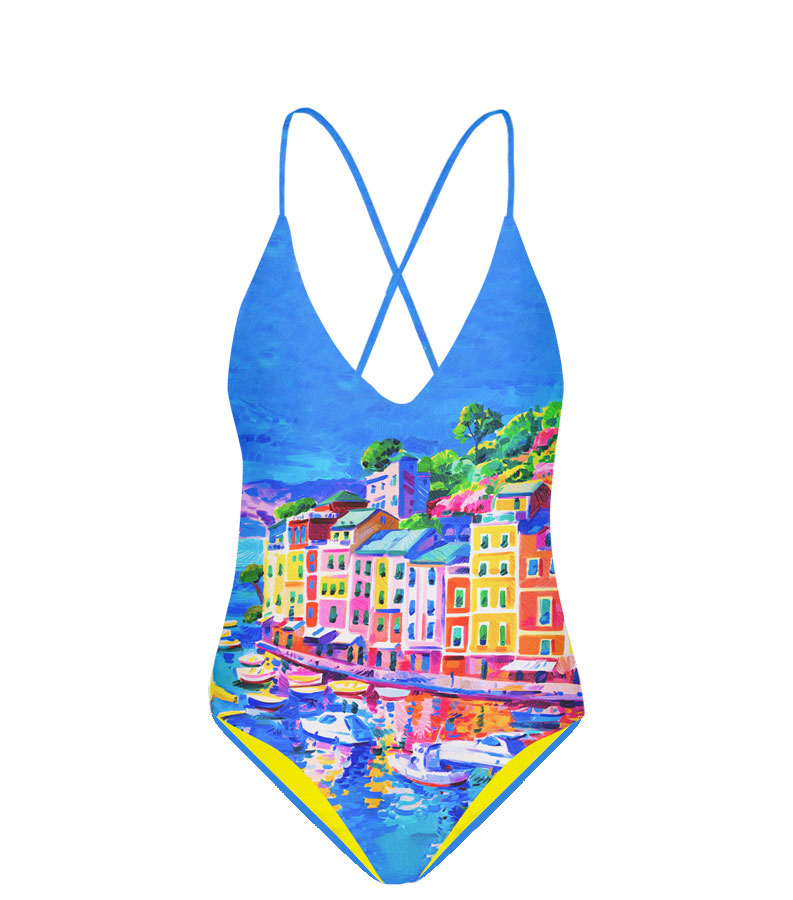 ZEYBRA - ONE PIECE SWIMSUIT GIRL PORTOFINO ELECTRIC