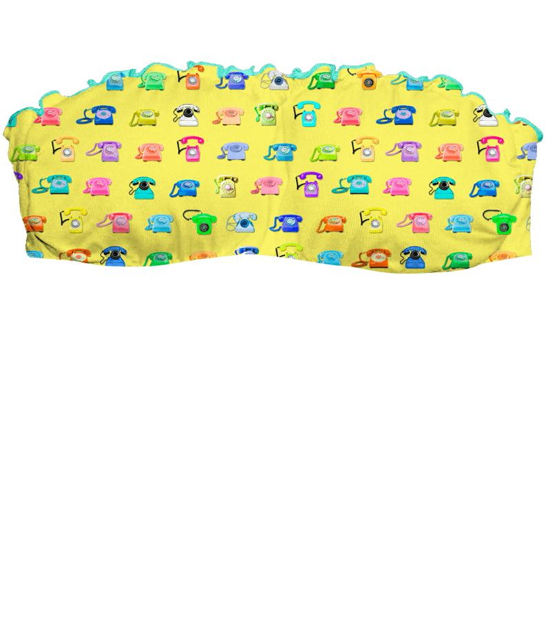 ZEYBRA - BANDEAU GIRL PHONES CANARY