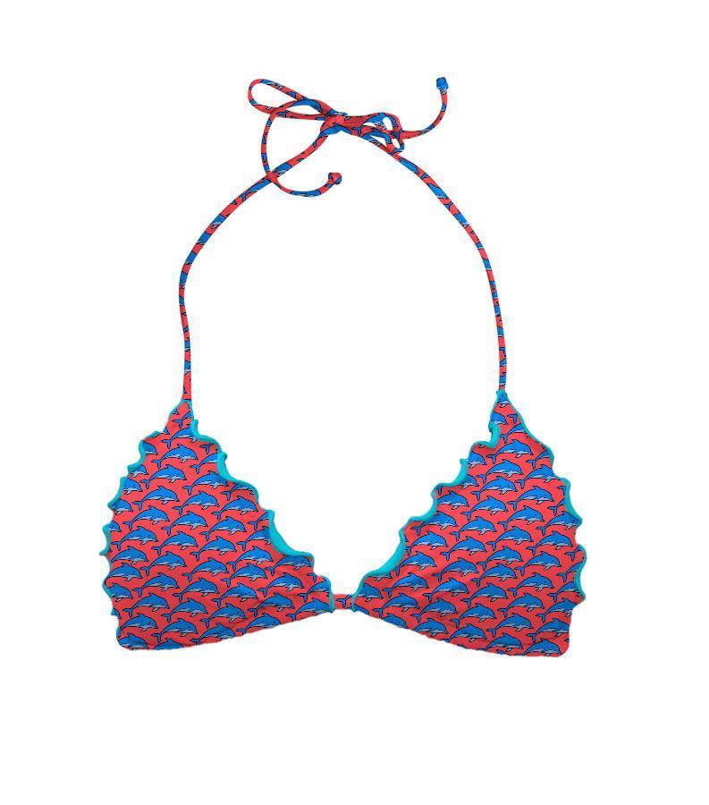 ZEYBRA - CRIMPED TRIANGLE BRA GIRL DOLPHINS PINK