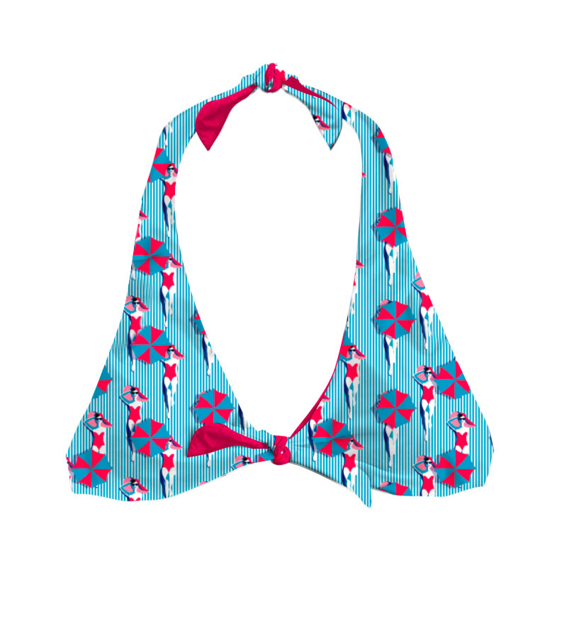 ZEYBRA - TRIANGOLO DONNA VELA REVERSIBILE OMBRELLONI HAWAII